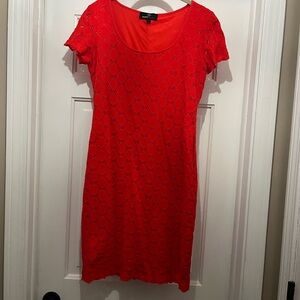 Ronni Nicole Vibrant Red Lace Mini Dress